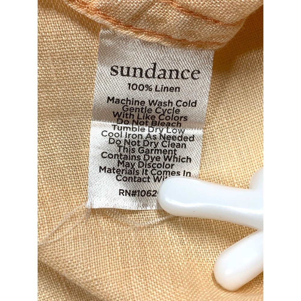 Sundance Willa Whisper Linen Flutter Sleeve Top Large Peach Pastel Lagenlook - Picture 8 of 10